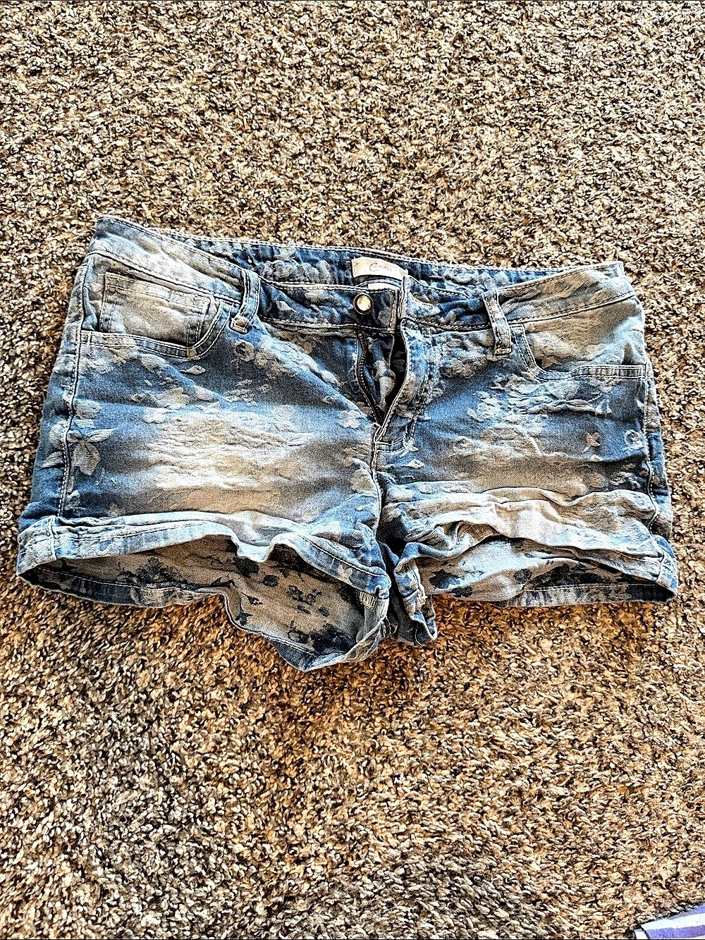 Charlotte Russe Women's Distressed Denim Jean Shorts Size 13